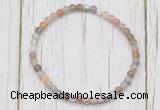 CGB7235 4mm tiny Botswana agate beaded meditation yoga bracelets