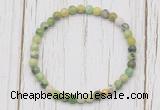 CGB7245 4mm tiny Australia chrysoprase beaded meditation yoga bracelets