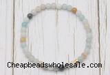 CGB7251 4mm tiny amazonite beaded meditation yoga bracelets