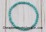 CGB7254 4mm tiny turquoise beaded meditation yoga bracelets