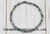 CGB7255 4mm tiny African turquoise beaded meditation yoga bracelets