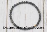 CGB7261 4mm tiny golden obsidian beaded meditation yoga bracelets