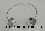 CGB727 15mm coin druzy agate gemstone bangles wholesale