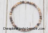 CGB7270 4mm tiny Australian zebra jasper beaded meditation yoga bracelets