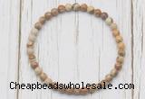 CGB7271 4mm tiny picture jasper beaded meditation yoga bracelets