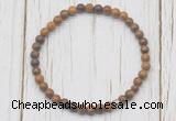 CGB7274 4mm tiny elephant skin jasper beaded meditation yoga bracelets