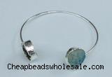 CGB728 15mm coin druzy agate gemstone bangles wholesale