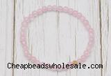 CGB7287 4mm tiny rose quartz beaded meditation yoga bracelets