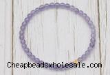 CGB7291 4mm tiny light amethyst beaded meditation yoga bracelets