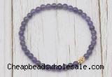 CGB7292 4mm tiny amethyst beaded meditation yoga bracelets