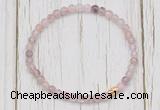 CGB7295 4mm tiny strawberry quartz beaded meditation yoga bracelets