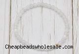 CGB7300 4mm tiny white moonstone beaded meditation yoga bracelets