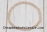 CGB7302 4mm tiny moonstone beaded meditation yoga bracelets