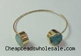 CGB733 15mm coin druzy agate gemstone bangles wholesale