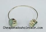 CGB734 15mm coin druzy agate gemstone bangles wholesale