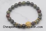 CGB7366 8mm dragon blood jasper bracelet with lion head for men or women