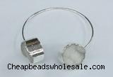 CGB738 20mm coin druzy agate gemstone bangles wholesale