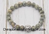 CGB7396 8mm rhyolite bracelet with lion head for men or women