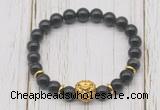 CGB7404 8mm golden obsidian bracelet with lion head for men or women