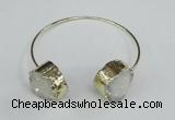 CGB742 20mm coin druzy agate gemstone bangles wholesale