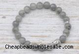 CGB7424 8mm labradorite bracelet with buddha for men or women