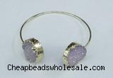 CGB743 20mm coin druzy agate gemstone bangles wholesale