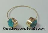 CGB744 20mm coin druzy agate gemstone bangles wholesale