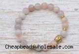 CGB7461 8mm colorful agate bracelet with buddha for men or women