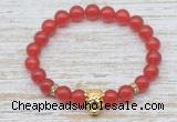 CGB7476 8mm candy jade bracelet with tiger head for men or women