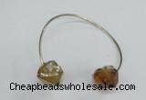 CGB770 13*18mm - 15*20mm faceted nuggets citrine gemstone bangles