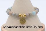 CGB7774 8mm serpentine jasper bead with luckly charm bracelets