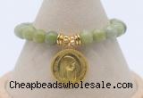 CGB7779 8mm China jade bead with luckly charm bracelets