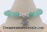 CGB7785 8mm green aventurine bead with luckly charm bracelets