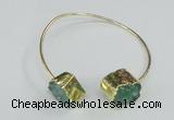 CGB780 13*18mm - 15*20mm freeform druzy agate gemstone bangles