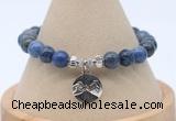 CGB7817 8mm dumortierite bead with luckly charm bracelets