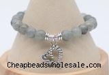 CGB7824 8mm labradorite bead with luckly charm bracelets whoelsale