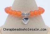 CGB7875 8mm candy jade bead with luckly charm bracelets whoesale