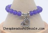 CGB7877 8mm candy jade bead with luckly charm bracelets whoesale