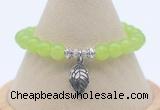 CGB7882 8mm candy jade bead with luckly charm bracelets whoesale