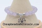 CGB7888 8mm lavender amethyst bead with luckly charm bracelets