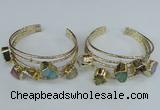 CGB790 12*16mm - 13*18mm freeform druzy agate gemstone bangles