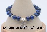 CGB7924 8mm blue tiger eye bead with luckly charm bracelets