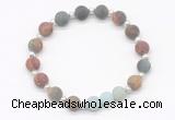 CGB8212 8mm matte picasso jasper & matte amazonite beaded stretchy bracelets