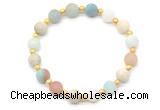 CGB8241 8mm matte amazonite beaded stretchy bracelets wholesale