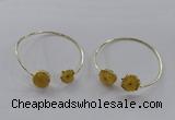 CGB833 13*15mm - 15*20mm freeform druzy agate gemstone bangles