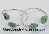 CGB837 13*15mm - 15*20mm freeform druzy agate gemstone bangles