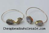 CGB840 15*20mm - 18*25mm freeform druzy agate gemstone bangles