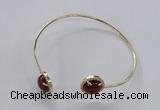 CGB850 10mm flat round agate gemstone bangles wholesale