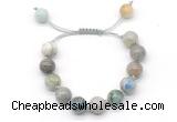 CGB8557 12mm round chrysocolla adjustable macrame bracelets