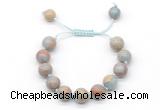 CGB8580 12mm round serpentine jasper adjustable macrame bracelets